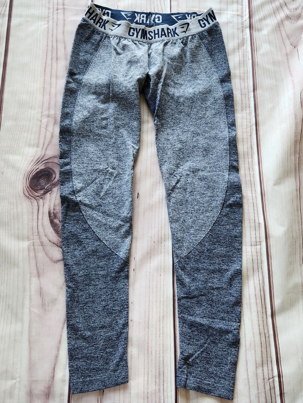 Gymshark "Flex Legging V3" Blue Marl Light Grey #GLLG015-SBM | Women's Size L - Picture 2 of 8